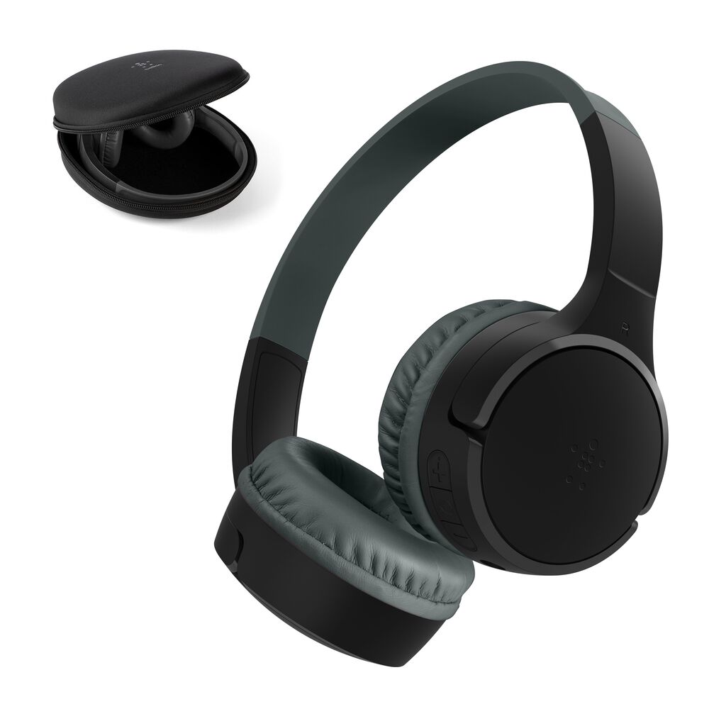 Casque audio sans fil supra-auriculaire pour enfants, Noir, hi-res